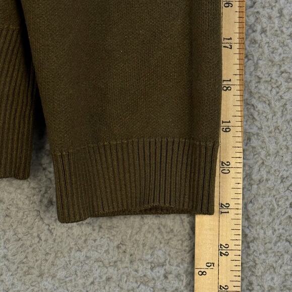 Dark Olive Green Crewneck Pullover Sweater Womens Med - Picture 4 of 9
